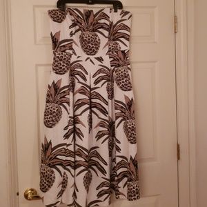 New york & Company Pineapple strapless dress